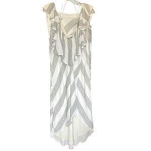 546. Lulus striped top and wrap skirt set small & med